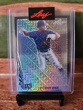 2021 Leaf Metal Draft - 1990 Leaf Autographs Black Mojo Wilman Diaz #'d 1/1