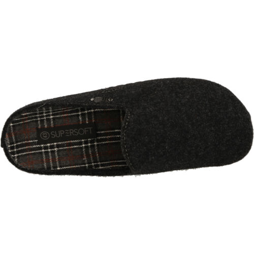 Herren Hausschuhe Grau Supersoft 511-086 Schuhe Komfort Clogs Filz gepolstert - Bild 6 von 7