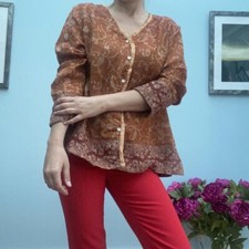 The Territory Ahead Vintage Women Wool Tapestry Blazer Size L