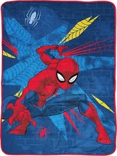 Spider-Man "Off the Wall" Kids 46" x 60" Throw Blanket-AB08HVMN4LJ4