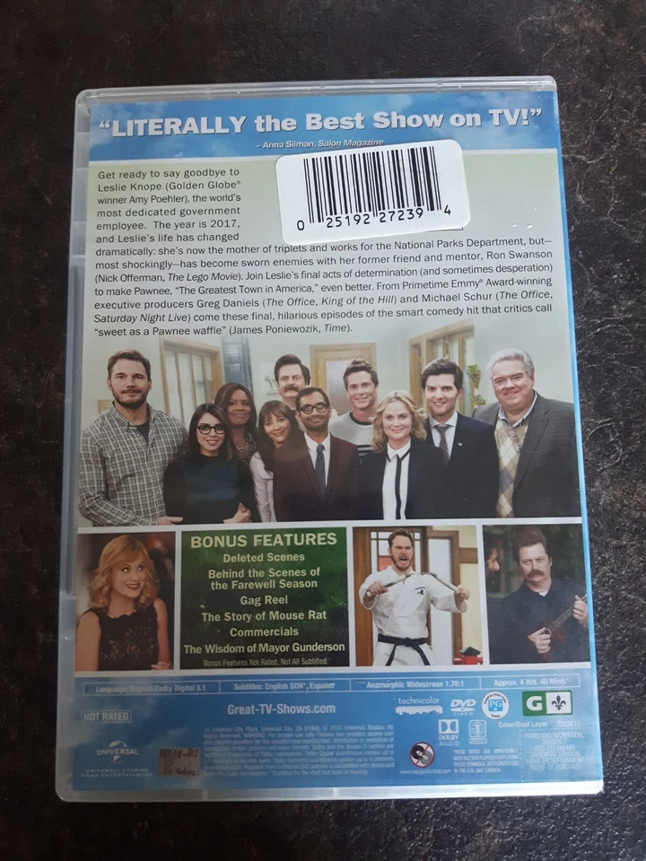 Parks And Recreation Season Seven 2015 DVD Widescreen Good Condition - Image 2 of 2