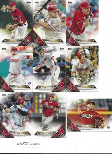 2016 Topps Full Arizona Diamondbacks Team Set Drury O'Brien Paul Goldschmidt 33 - Foto 1 di 3