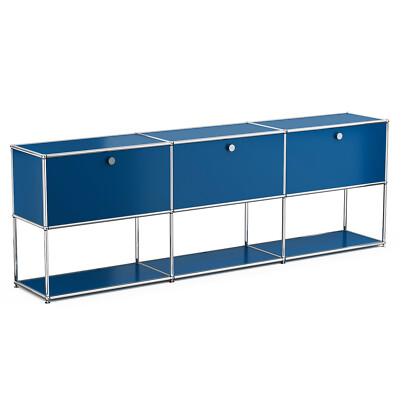 Classic Style Modern Storage Cabinet Shelf Chrome Credenza Drop