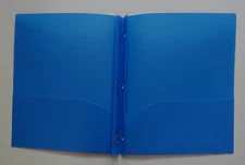 FREE Pen & Gear 5 Blue Plastic Presentation Display Portfolio Folders & prongs