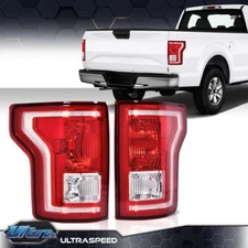 Pair Halogen Tail Lights Tail Brake Lamps Fit For 15-17 Ford F150 Pickup