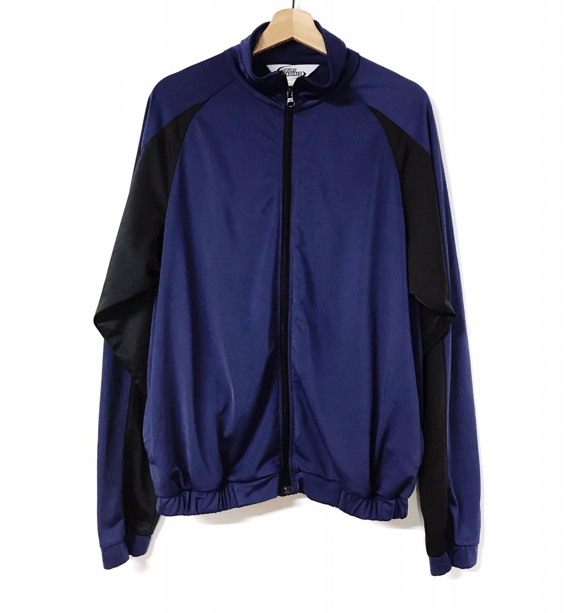 Court Casuals Men's Track Suit Jacket Blue Black Jacket Size Medium