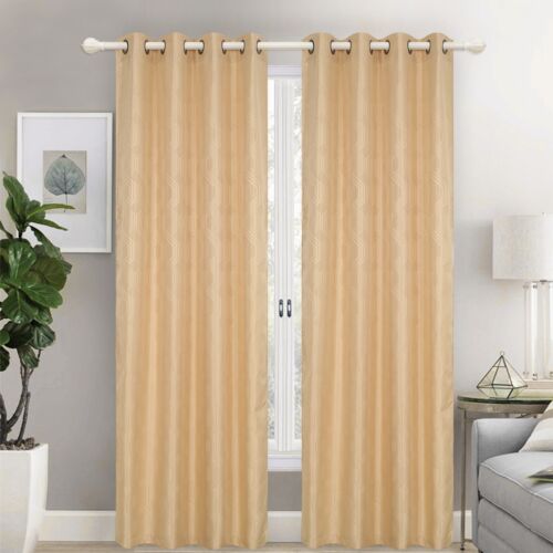 Jacquard Streifen Stoff Öse oben Fenster Vorhang Panel, 81025 - Bild 5 von 6