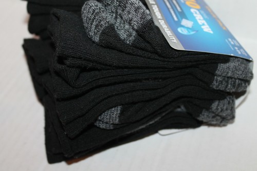 Hanes 10-Pair Black Multi Crew Socks Boy's Size M Fits Shoe Size 9-2.5 - Picture 3 of 3