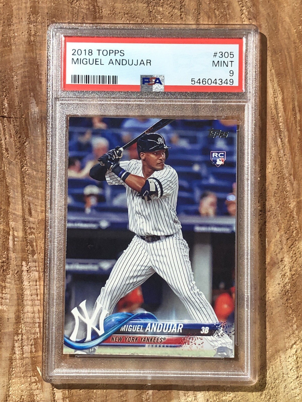 2018 Topps Miguel Andujar Card #305 PSA 9 MINT! Rookie RC NY Yankees