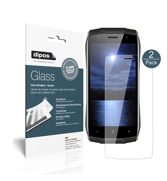 2X Schutzfolie FüR Homtom Zoji Z6 - Anti-Shock 9H Folie Dipos Glass Displayfolie-image