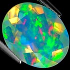 2.90 Ct Natural Ethiopian Faceted Opal Gemstone Multi Color Oval Cut — photo 2