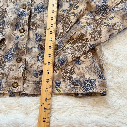 Christopher Banks Womens Jacket Large Paisley Floral Western Boho Cotton 13821 - Picture 5 of 9