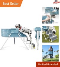 Big Dipper Dog Bath Tub with Stairs - Elevated Portable Grooming Station