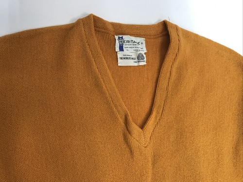 Vintage Heritage Men’s V-Neck Golf Pullover Virgin Wool Size XL - Picture 2 of 6