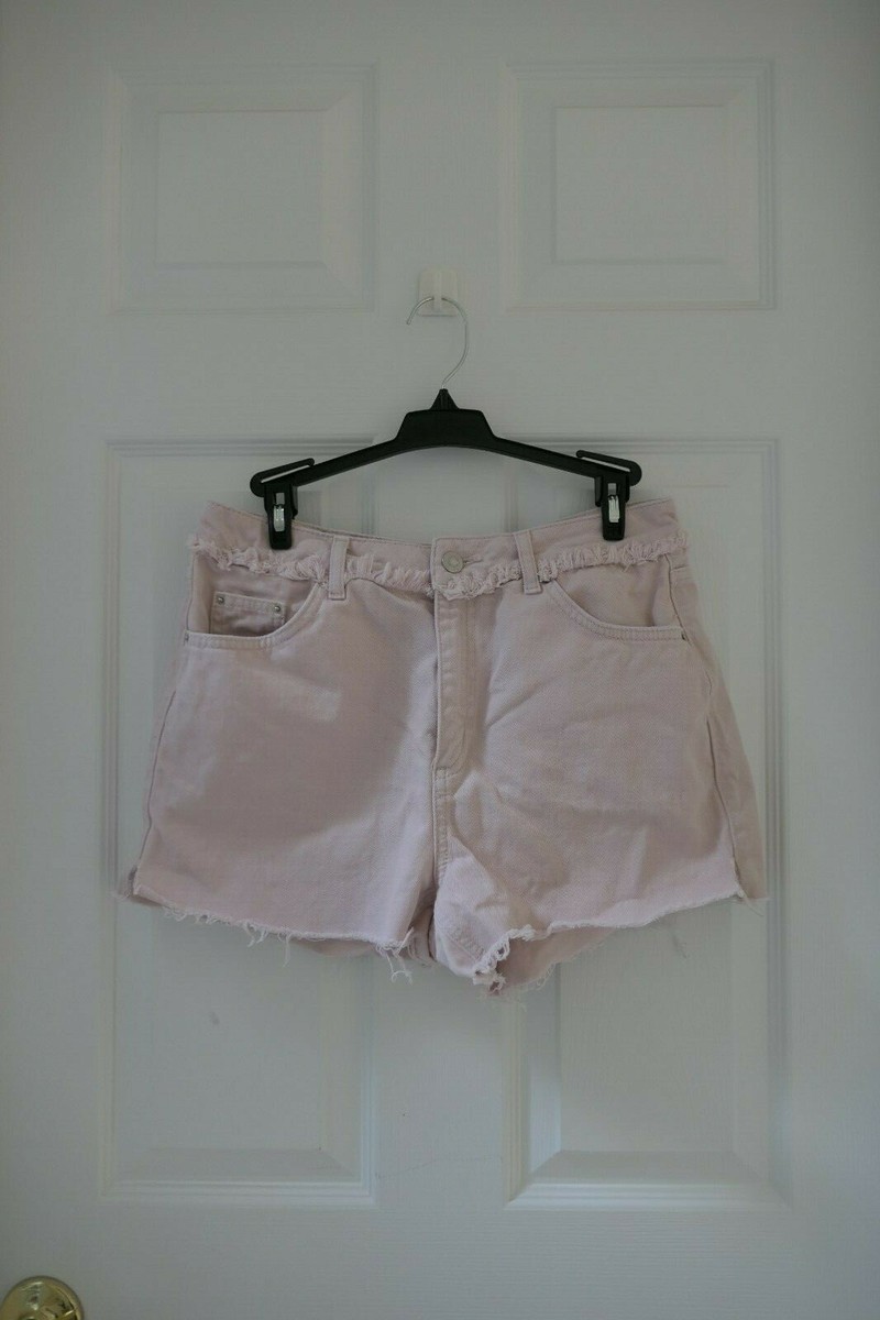 Short Moto En Jean Rose Pailleté Topshop - Taille UK 12 (FR 40/42) - Neuf Avec Étiquettes