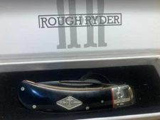 Rough Ryder Black Smooth Bone Titanium Lock Back 3 1/8" Pocket Knife RR1773