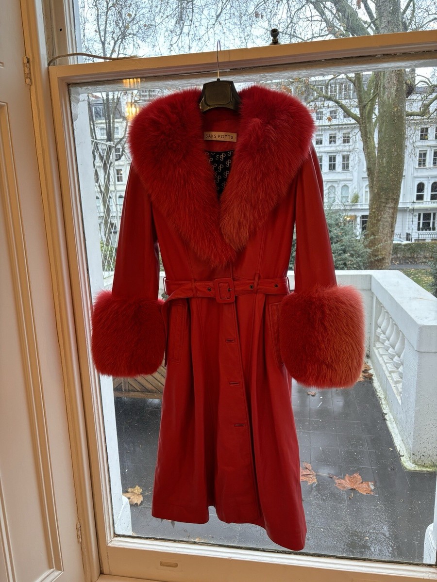 Saks Potts Red Fur Coat UK