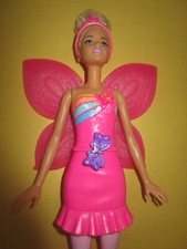 B1902) SÜSSE BLONDE BARBIE FEE/ELFE MIT FLÜGEL UND KRONE MATTEL OHNE FUNKTION