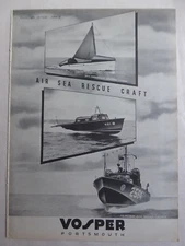8/1946 PUB VOSPER SHIPBUILDER AIR SEA RESCUE CRAFT LIFEBOAT TENDER ORIGINAL AD