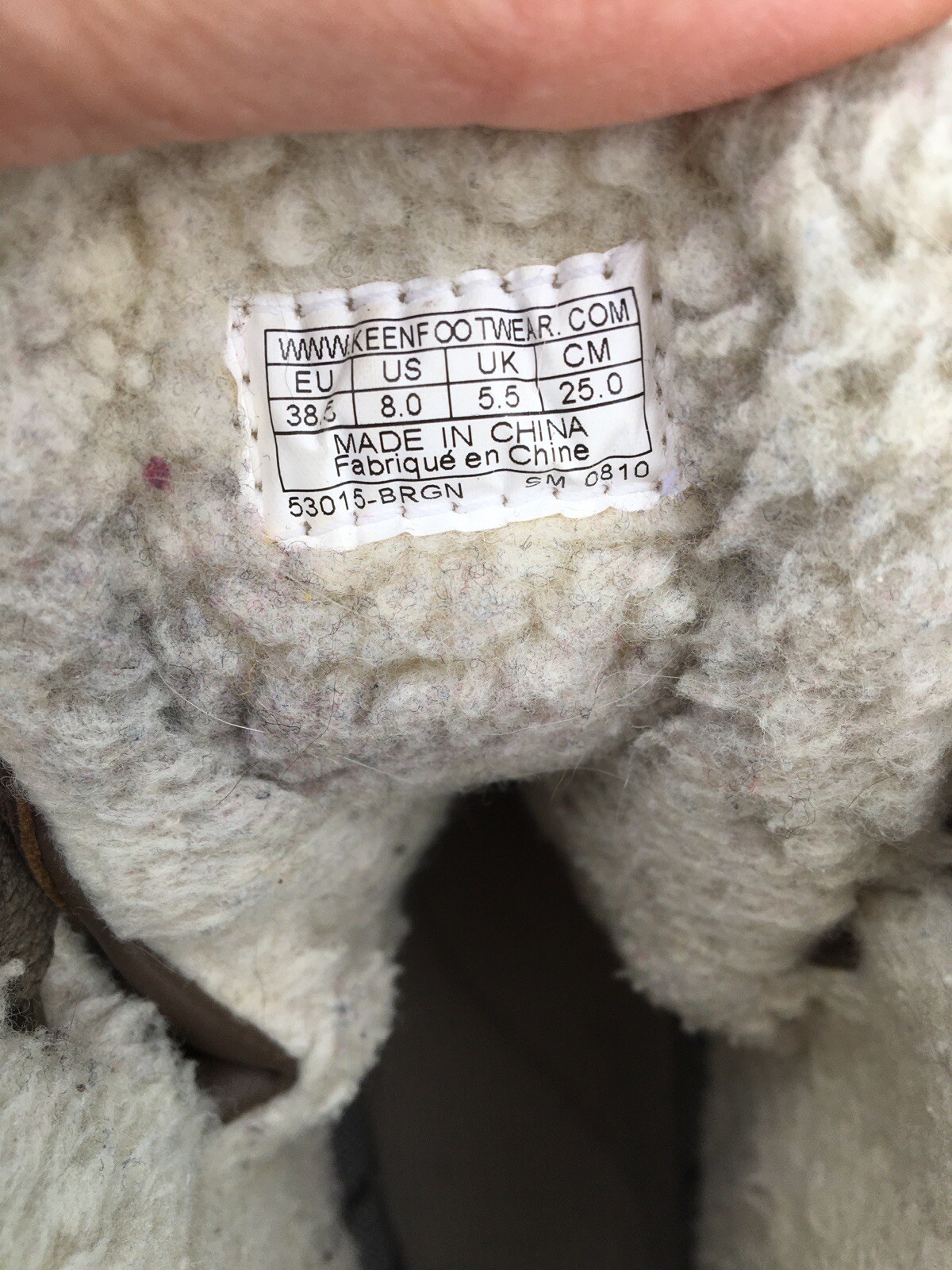 Stivali bassi Keen Dry 53015 BRGN Snowmass pelle marrone pelliccia sintetica taglia 8 donna