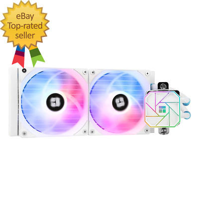 Aqua Elite 240 White V3 Water Cooling CPU Cooler, Double PWM ARGB Fans