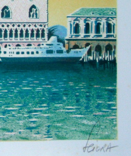 Daniel SCIORA - Estampe originale - Lithographie - Venise - Imagen 2 de 3