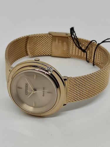 Citizen Eco-Drive Donna Cinturino Milanese Diamante Quadrante Rosato EM0643-84X - Foto 3 di 7