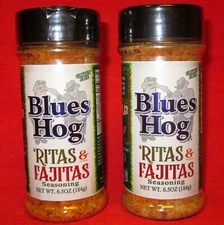 LOT 2 BLUES HOG RITAS & FAJITAS All-Purpose SEASONING SPICE GLUTEN FREE 6.5oz EA
