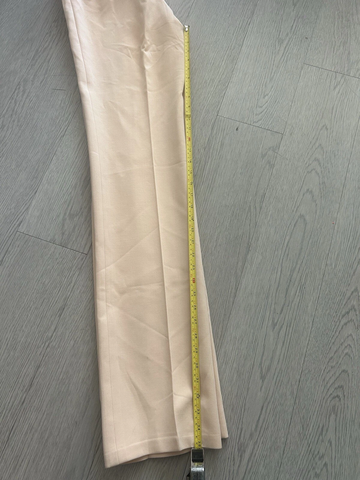 Pantalone Celine gamba dritta blush rosa taglia 40 US8 misto lana