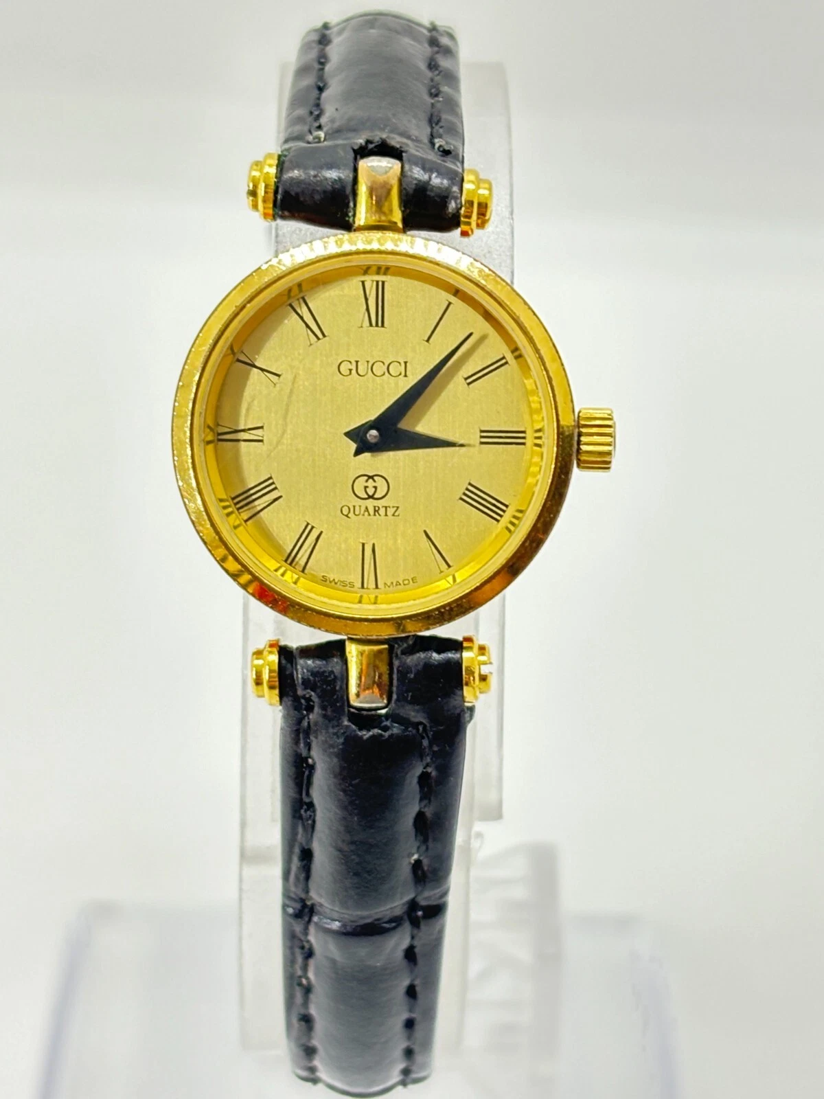 [PRESQUE COMME NEUVE] Montre femme Gucci 2000L cadran romain or quartz occasion fonctionne F/S
