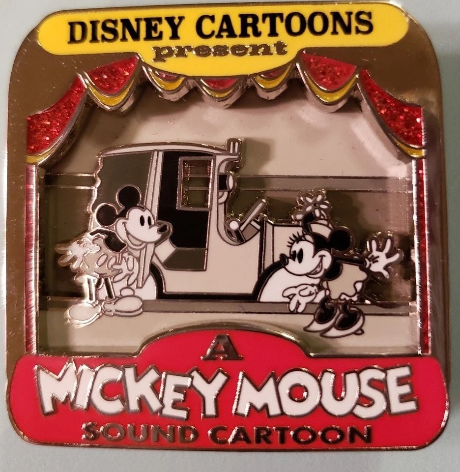 Значок Disney 109945 июль 2015 Park Pack A Mickey Mouse звук мультфильм черно-белый - Изображение 2 из 4