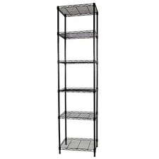 6tier Wire Shelving Adjustable Shelves Unit Metal Storage Rack For Laundry Bathr
