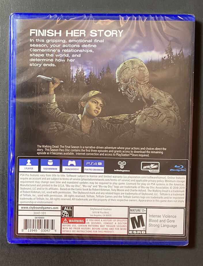 The Walking Dead: The Final Season Sur PS4 – Neuf Sous Blister (PAL)