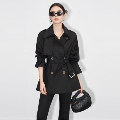 Womens Ladies Fashion Casual Business Trench Coats Double Breasted