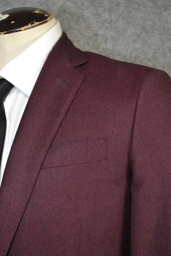 J. Crew Ludlow Wool Blazer Mens 36S Burgundy 2 Button Vitale Barberis Italy - Picture 8 of 20