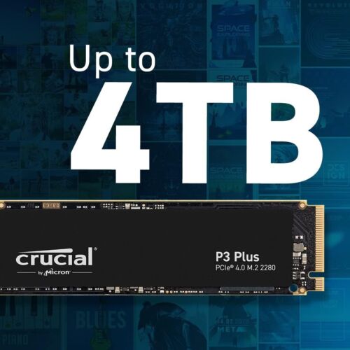 Crucial P3 Plus 2TB PCIe Gen4 3D NAND NVMe M.2 SSD CT2000P3PSSD8 - Picture 4 of 6