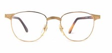 New Men's Alaska Adventure 16 Gold Pewter Retro European Eyeglasses Frames Italy