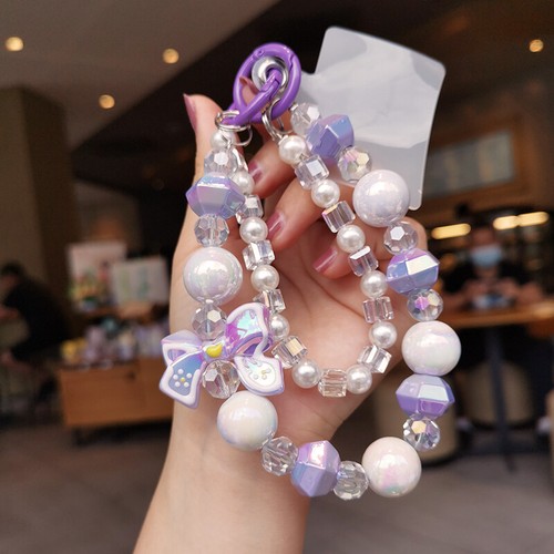 Mobile Phone Lanyard Short Style Wrist Strap Bow Handmade Bead Bracelet Penda Wa - 第 8/14 張圖片