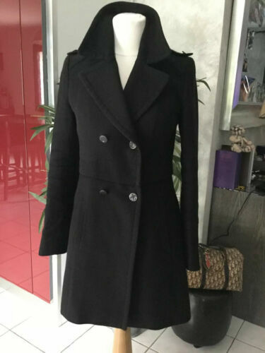 Gilet Femme Comptoir Des Cotonniers Noir à Pans - Taille 40 - Laine - Occasion Très Bon état