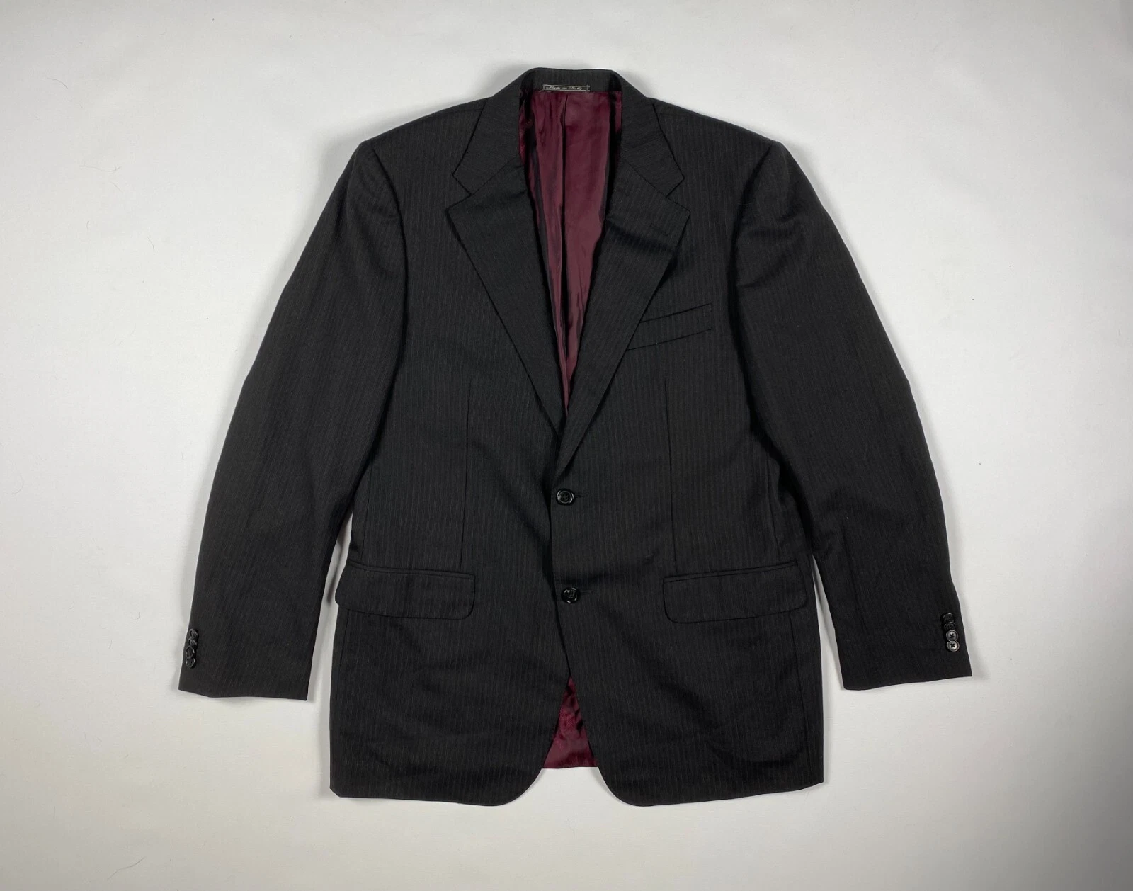 Veste blazer homme Corneliani en laine de vie gris foncé taille homme/52R à rayures de couleur