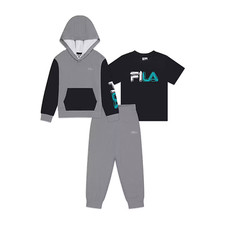 FILA Little Boys 3-pc. Fleece Pant Set Size 4 Color - Grey Cationic