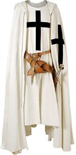 Medieval Templar Knight Crusader Tunic Surcoat  Cloak Reenactment SCA Larp