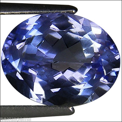 2.82 Ct A+ Natural D Block Tanzanite Medium Light Blue Violet Color ...