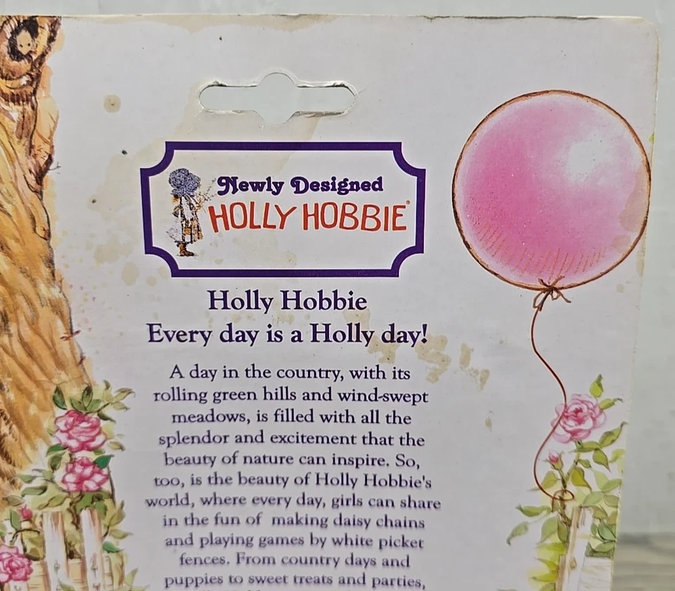 Muñeca Posable Knickerbocker Holly Hobbie 1997 De Colección - Marrón Pelo Rojo Azul Ojo Verde Foto 4 de 4