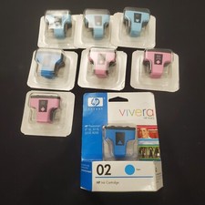Lot of 8 HP PhotoSmart 02 Vivera Ink Cartridges Color Cyan Light Blue Magenta