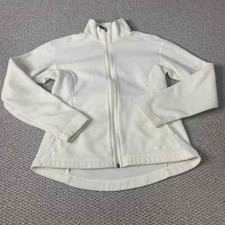 Patagonia Synchillia Womens Jacket Size Small Off White Fleece Full Zip Pockets
