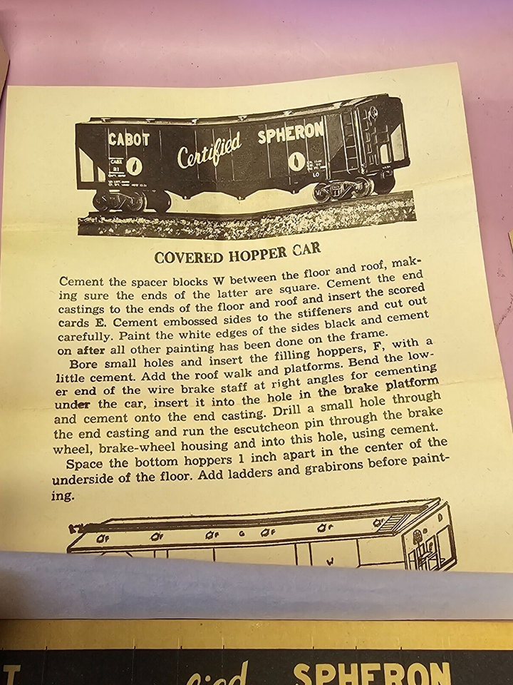 Vintage Newton Red Ball HO RAILROADS Covered Hopper "Certified" Train