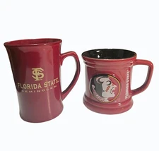 2 Florida State University Seminoles Coffee Mugs  EUC