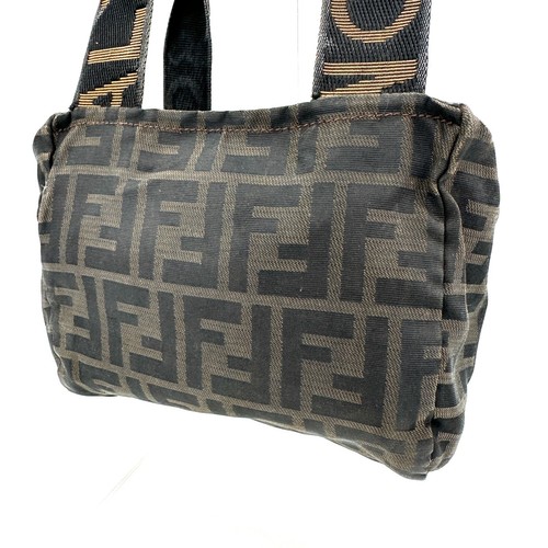 Fendi Handbag Pouch Zucca Purse Nylon Authentic 139T0111 - Picture 3 of 24