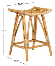 Safavieh LEDA RATTAN COUNTER STOOL, Reduced Price 2172745610 WIK6512A